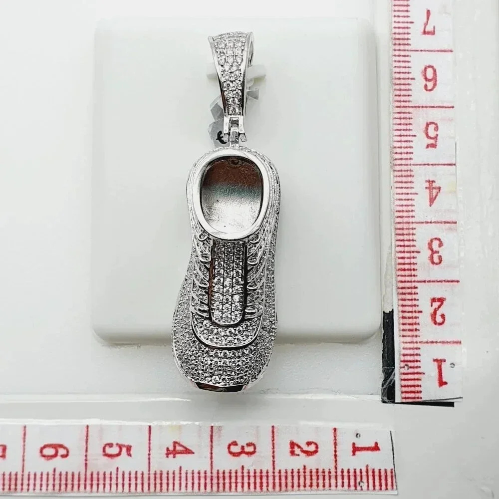 925 Sterling Silver Plated CZ Pendant, EVBRS642 - Picture 8 of 11